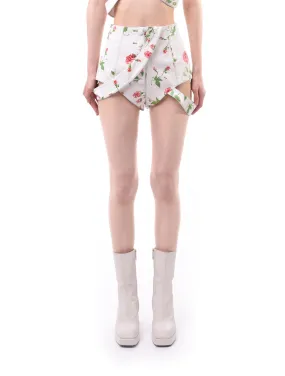 Yuhan Wang Rose Print Mini Shorts