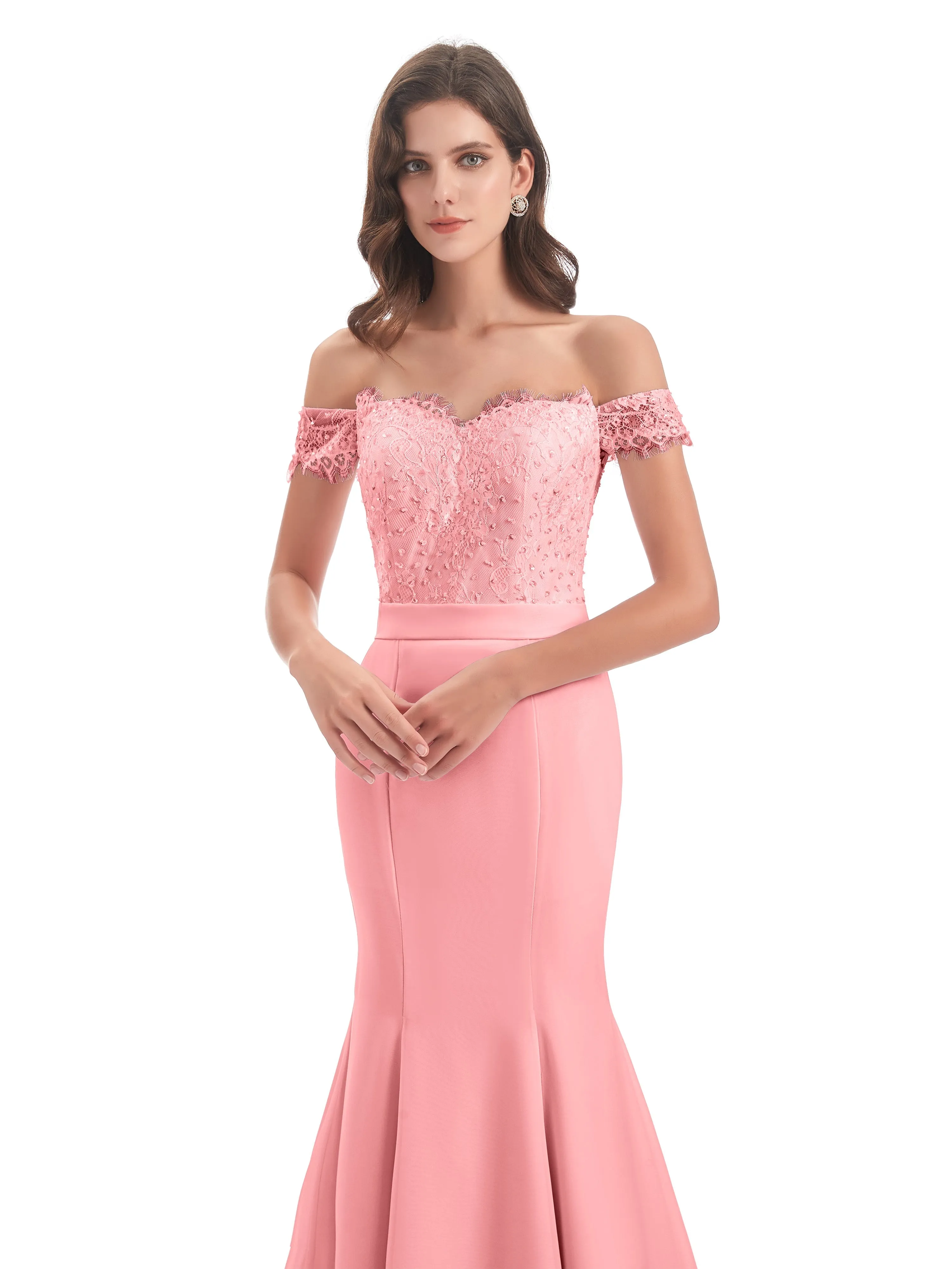 Zoé Off-Shoulder Mermaid Court Train Evening Dress